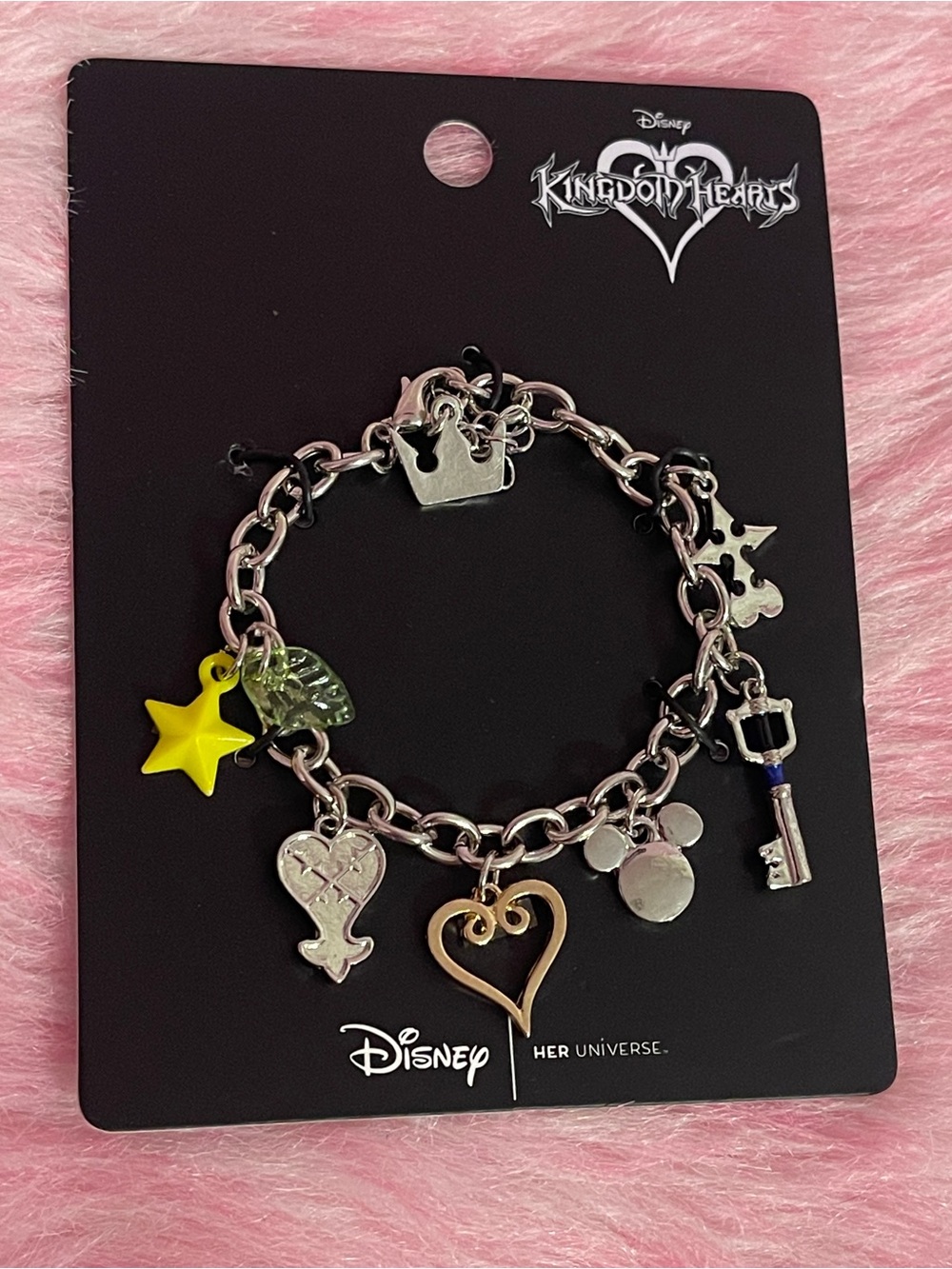 RARE kingdom hearts sora Disney charm bracelet paopu heartless Axel Roxas
